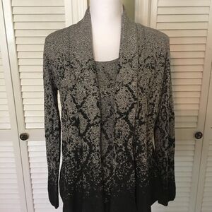 Ruby Rd. Petite 2 piece Metallic Sweater Set Size Small Petite